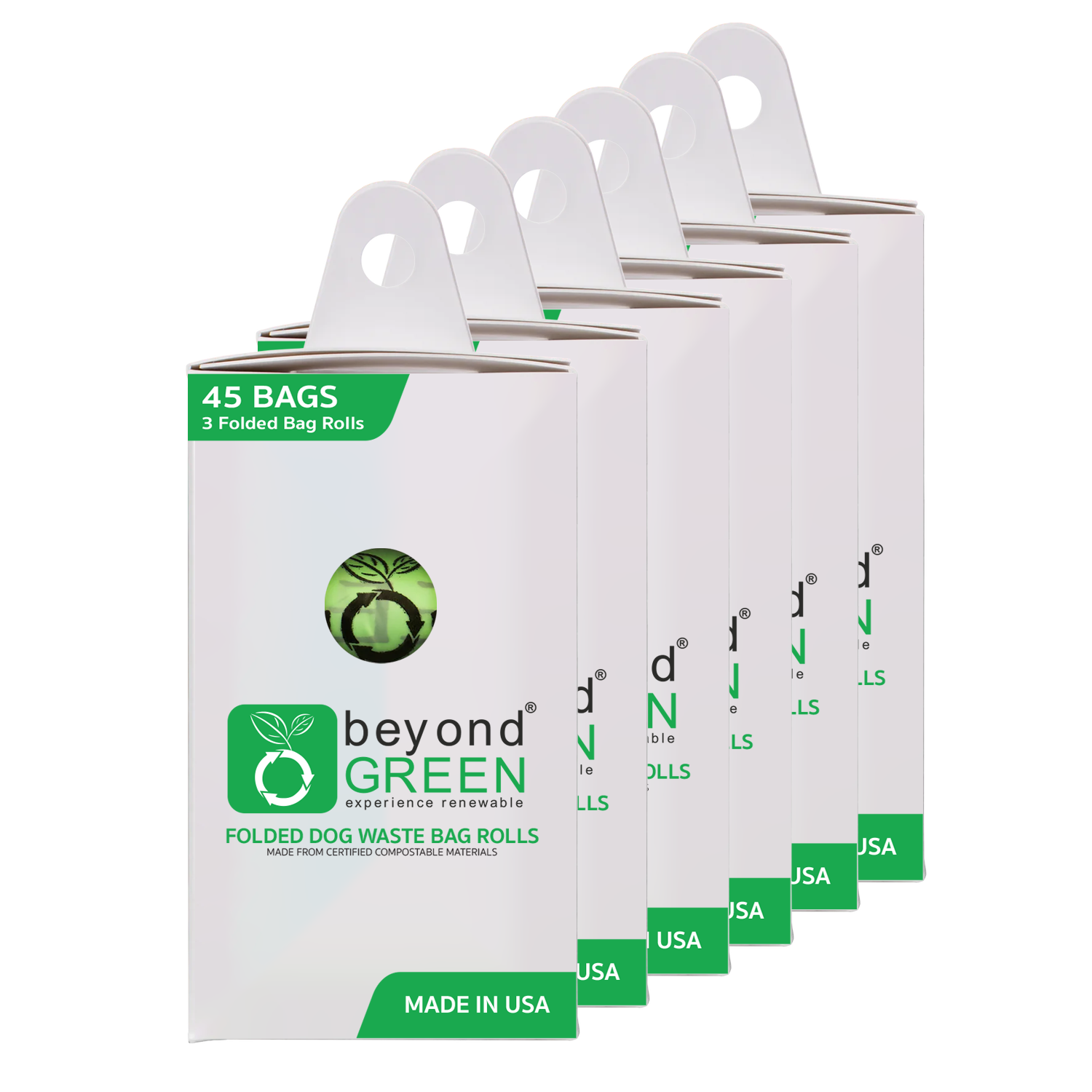 6-Pack of Compact Dog Poop Bags – Eco-Friendly, Leak-Proof (45