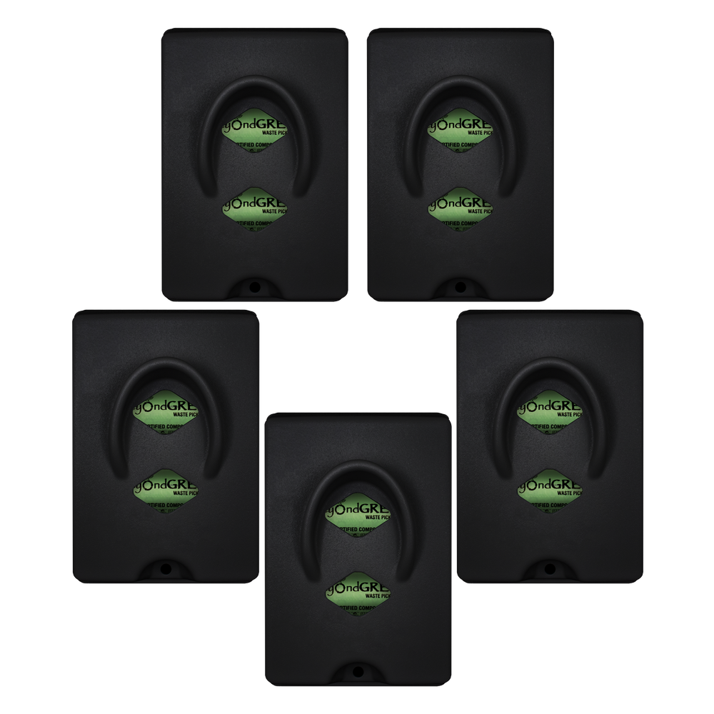 beyondGREEN Dog Waste Bag Dispenser – Wall & Pole Mount – Standard Roll Compatible, Front-Load