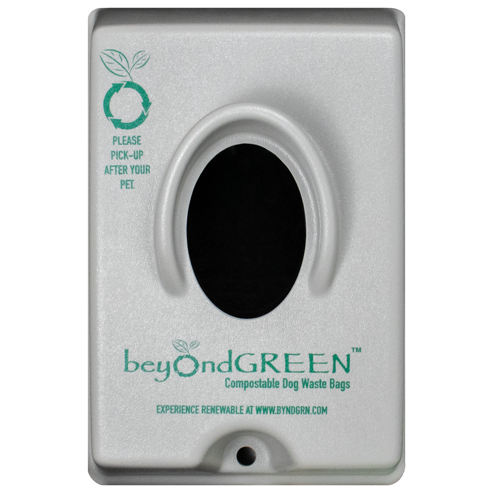 beyondGREEN Single-Pull Dog Waste Bag Dispenser – Wall/Pole Mount – Compatible with Single-Pull Header Packs – Heavy-Duty Construction