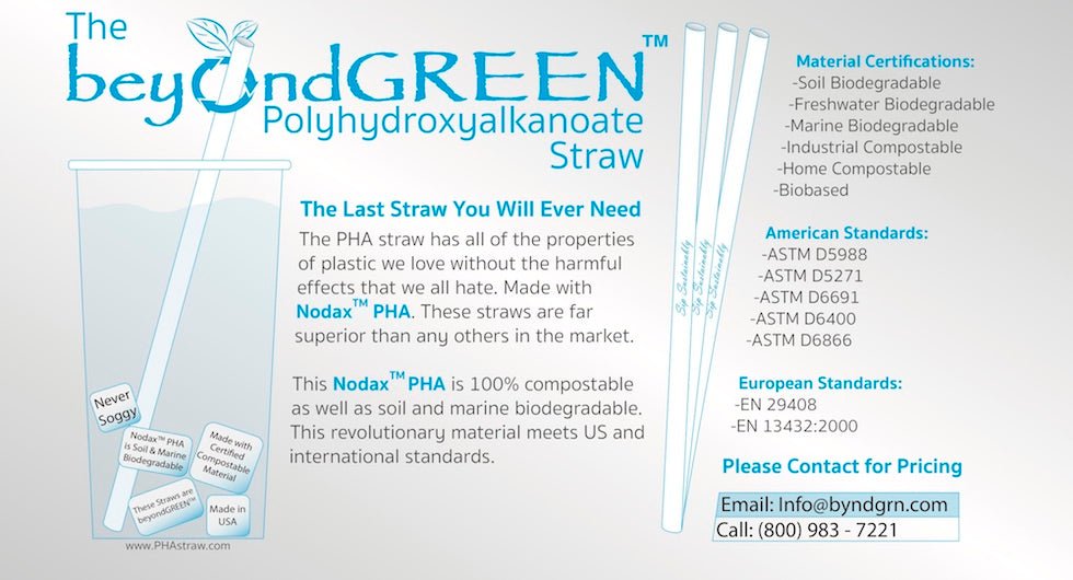 beyondGREEN Partners with Columbia Packing Group to bring to market Danimer Scientific's Nodax In Our Sustainable Plant-Based PHA Straws - beyondGREEN biotech™