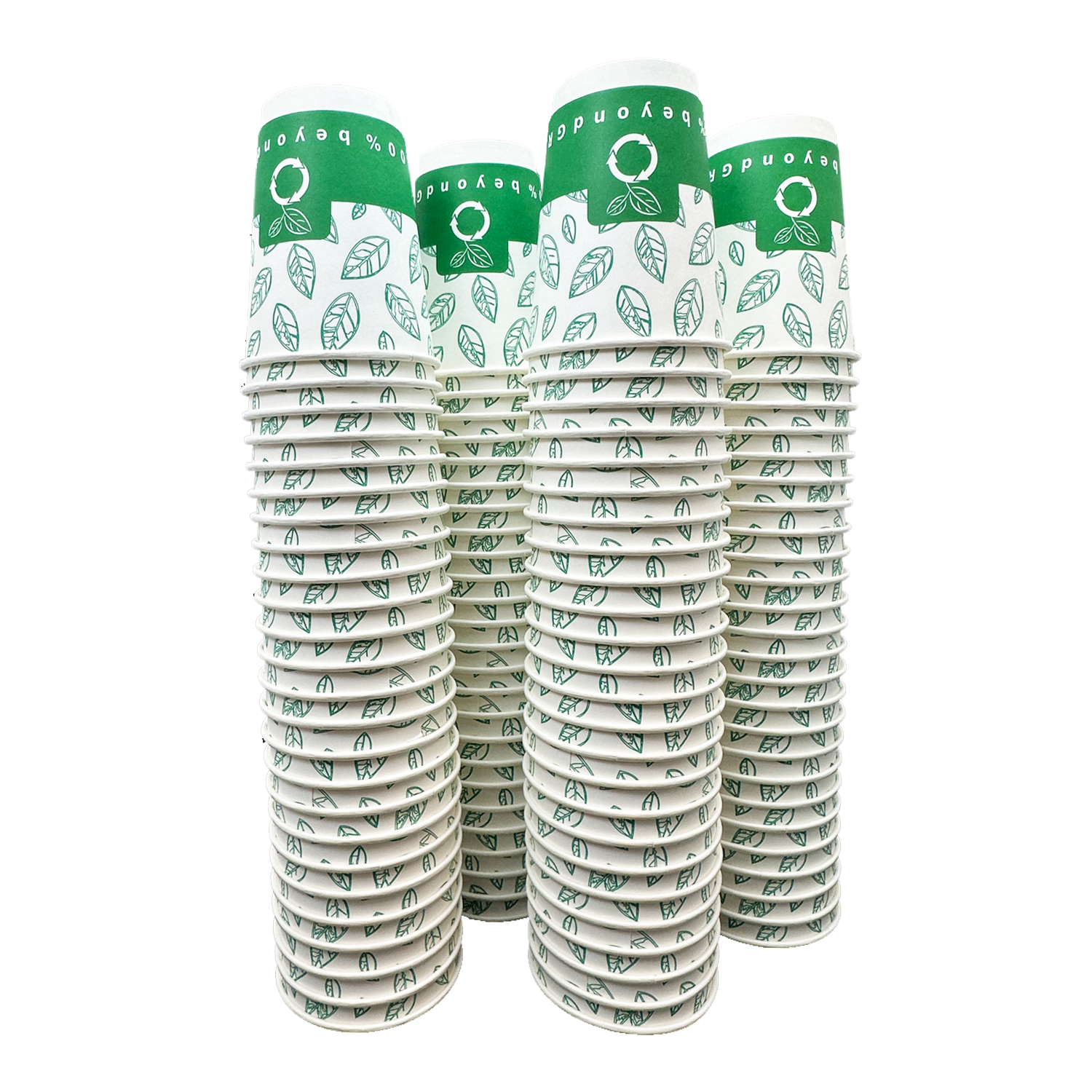 beyondGREEN Aqueous Paper Cups – 12 oz / 16 oz | Hot & Cold Use | Made in USA | 25 CT