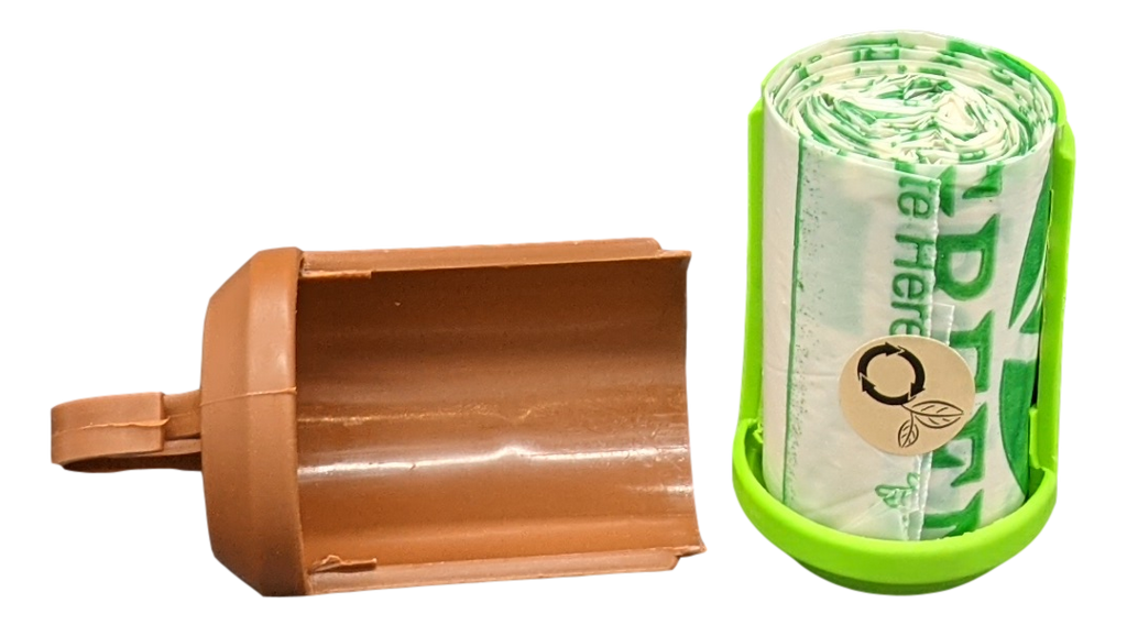 beyondGREEN Dog Poop Bag Leash Dispenser – Clip-On Holder Fits Standard Rolls – Durable & Portable