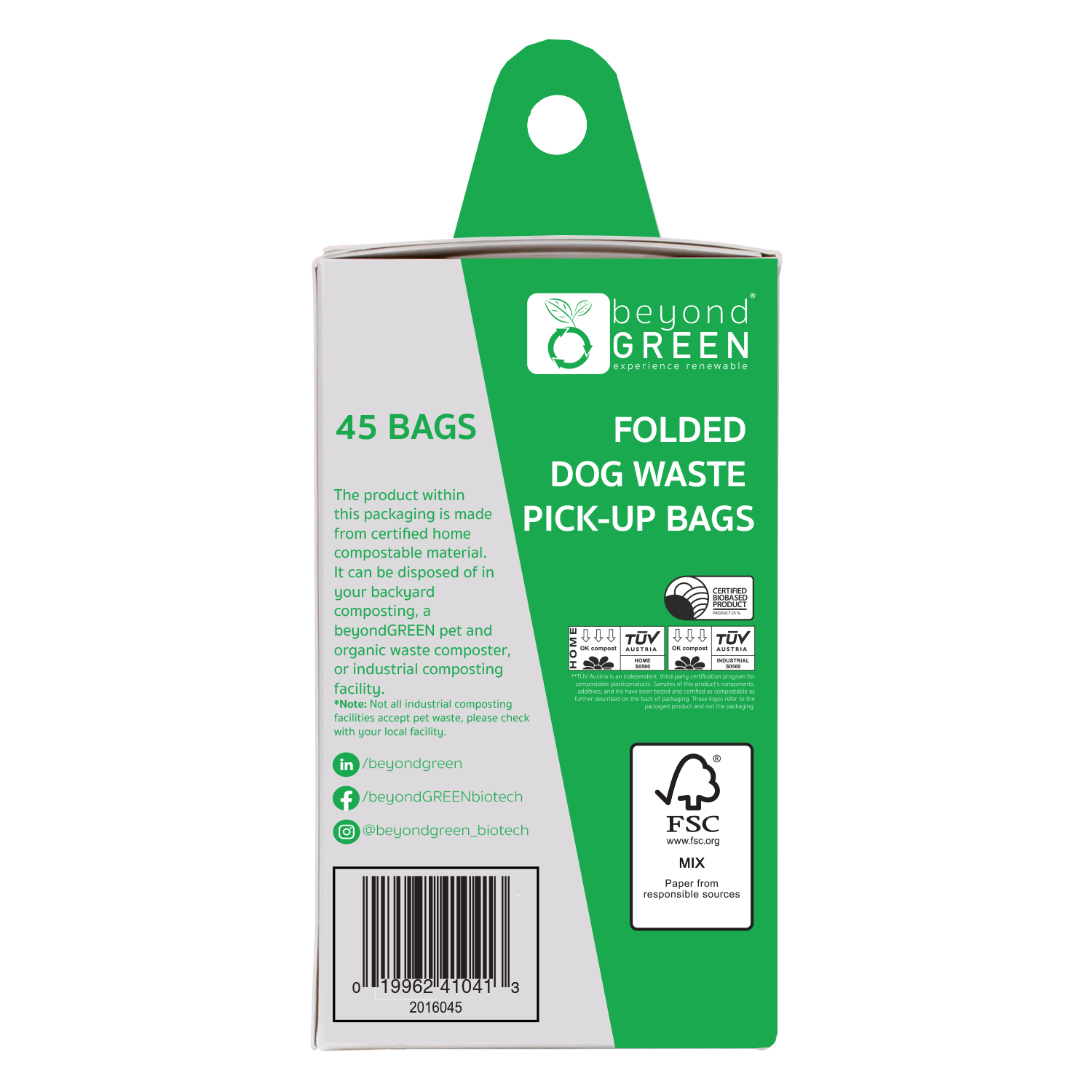 6-Pack of Compact Dog Poop Bags – Eco-Friendly, Leak-Proof (45 Bags per Pack)