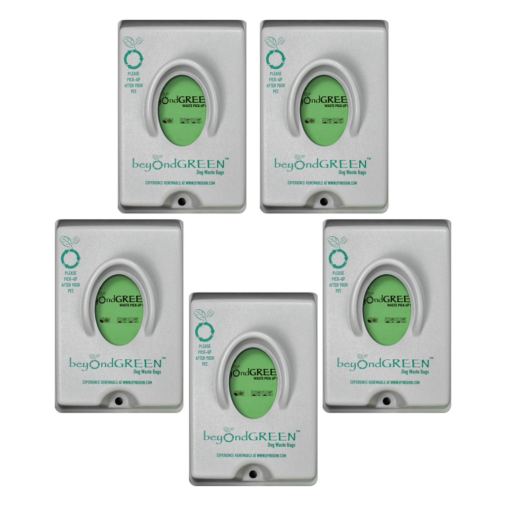 beyondGREEN Single-Pull Dog Waste Bag Dispenser – Wall/Pole Mount – Compatible with Single-Pull Header Packs – Heavy-Duty Construction