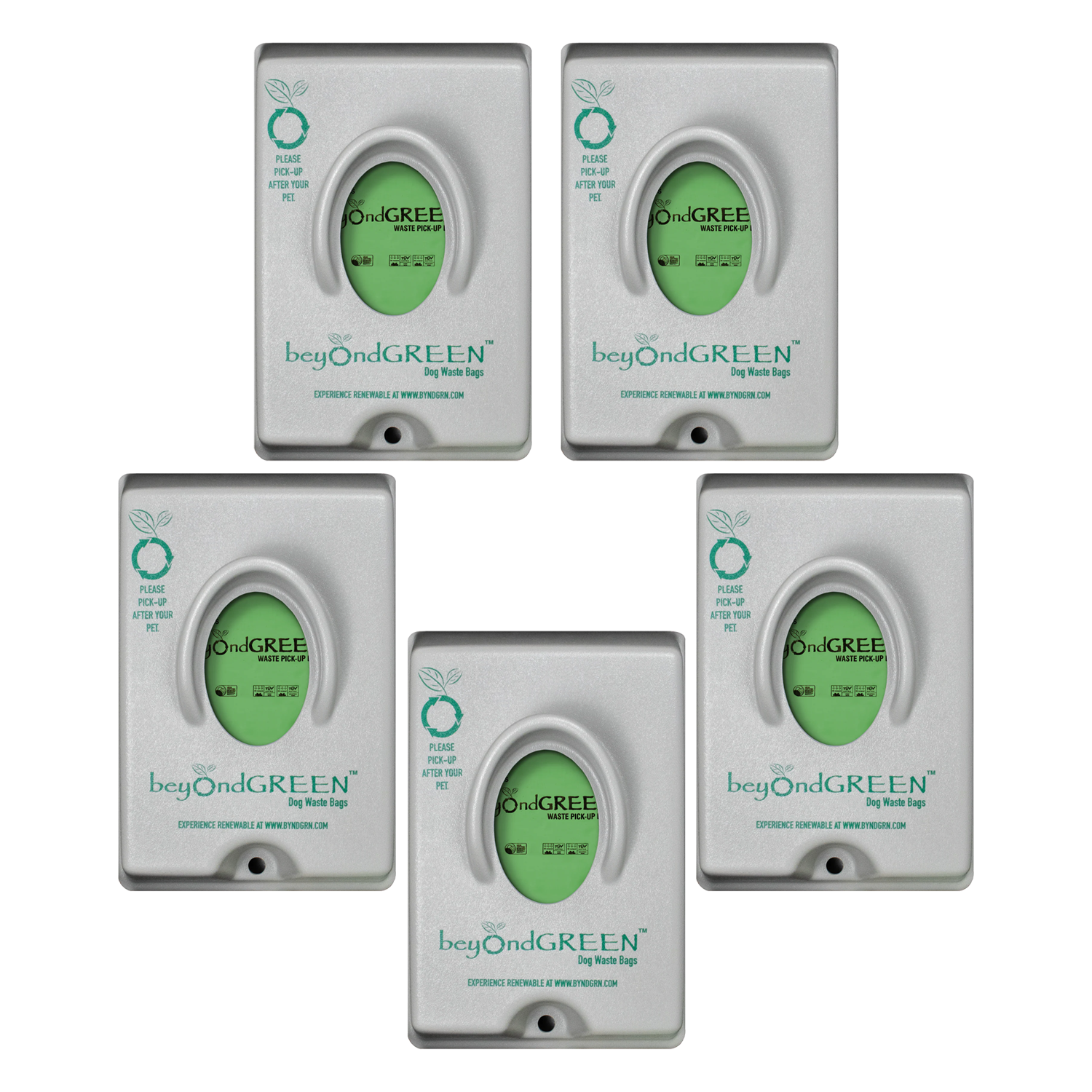 beyondGREEN Single-Pull Dog Waste Bag Dispenser – Wall/Pole Mount – Compatible with Single-Pull Header Packs – Heavy-Duty Construction