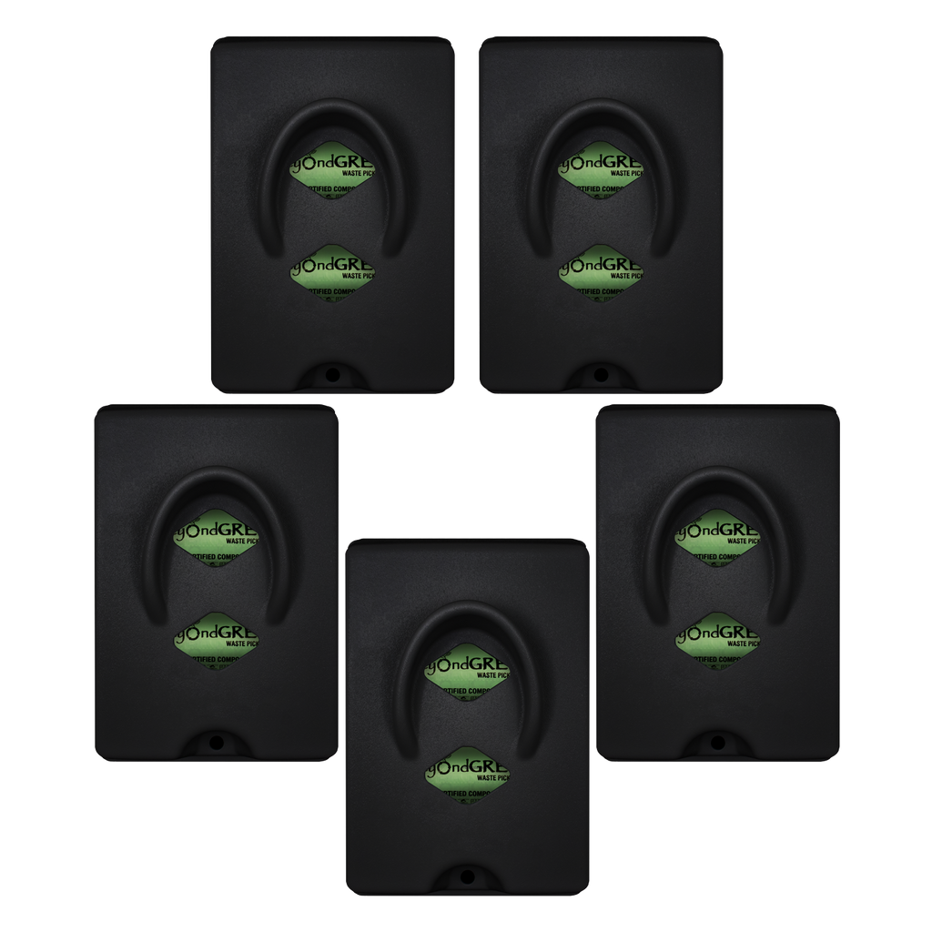 beyondGREEN Dog Waste Bag Dispenser – Wall & Pole Mount – Standard Roll Compatible, Front-Load