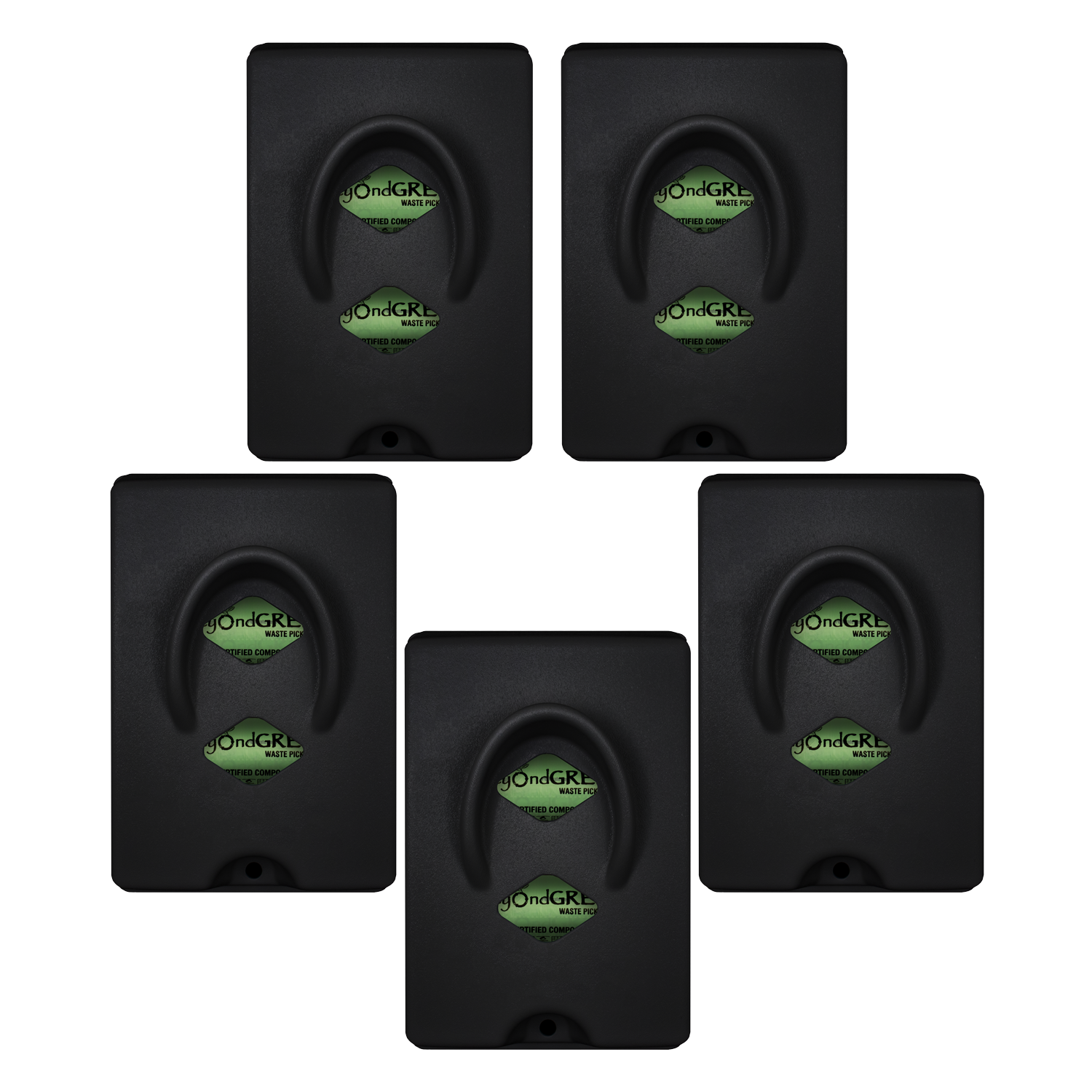 beyondGREEN Dog Waste Bag Dispenser – Wall & Pole Mount – Standard Roll Compatible, Front-Load