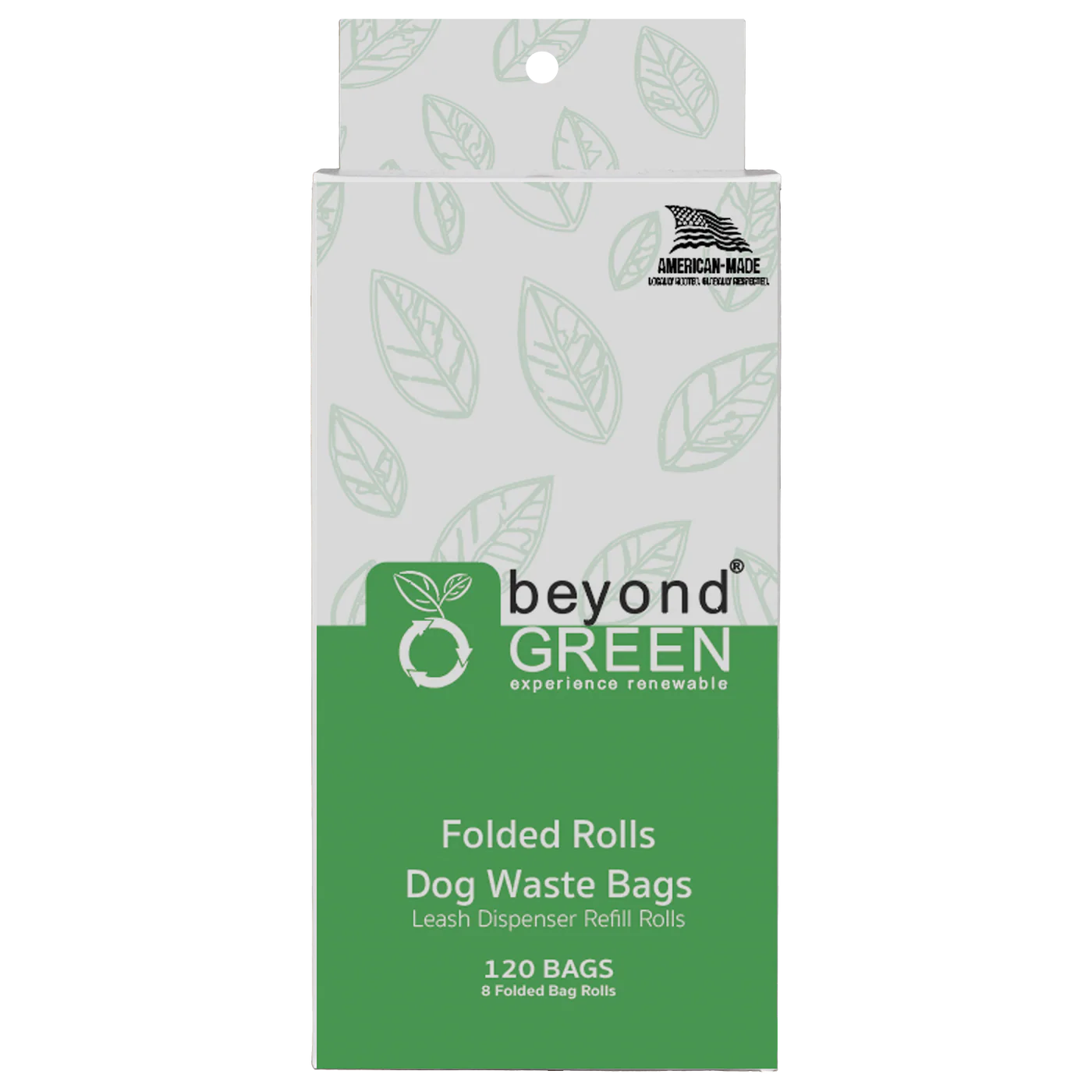 beyondGREEN Dog Waste Bags – Folded Rolls – Made in USA, Leak-Resistant, Extra-Strong
