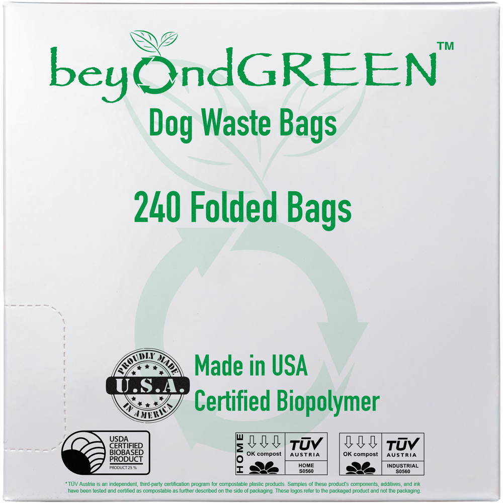 Plant-Based Dog Poop Bag Rolls for Leash Dispenser - 240 Bags