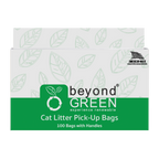 beyondGREEN Cat Litter Bags with Handles – Made in USA, Leak-Resistant & Easy-Tie