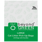 beyondGREEN Cat Litter Bags with Handles – Made in USA, Leak-Resistant & Easy-Tie