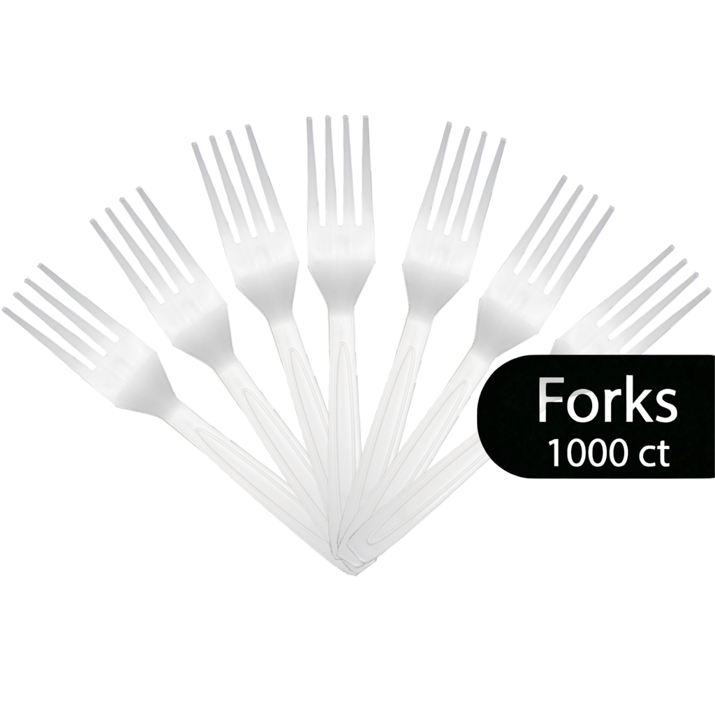 Cutlery Bulk Pack — 1000 Count (Choose: Forks, Knives, or Spoons)