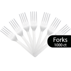 Cutlery Bulk Pack — 1000 Count (Choose: Forks, Knives, or Spoons)