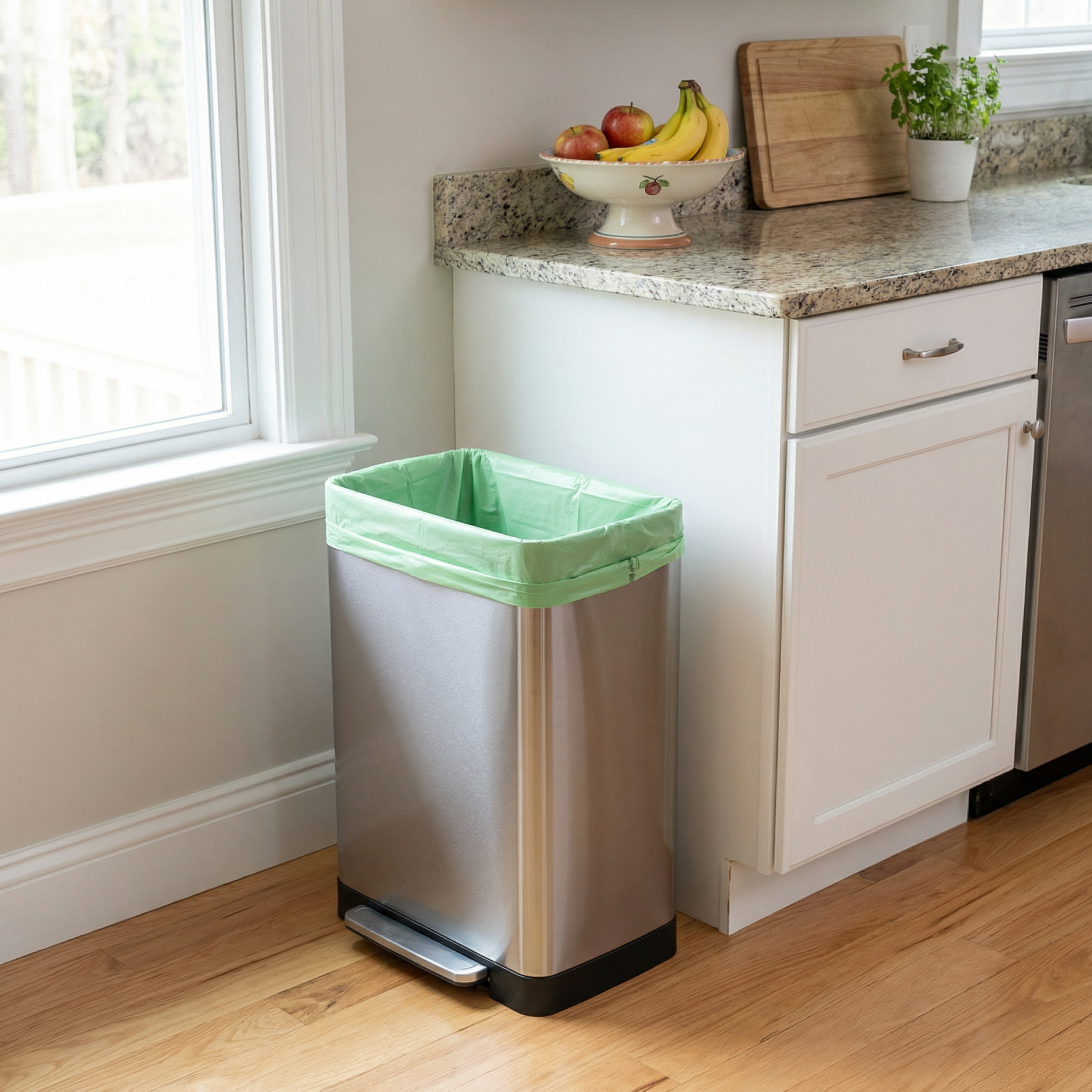 3-Gallon Plant-Based Trash Can Liner - 50 Bags