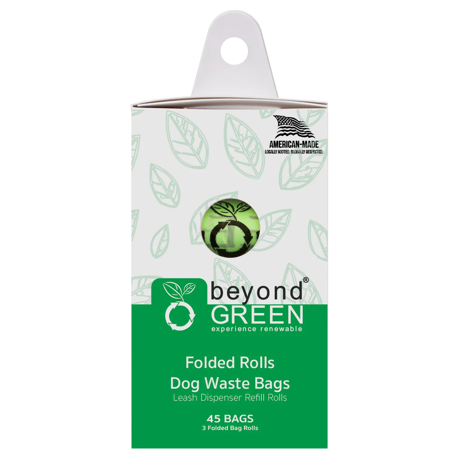 beyondGREEN Dog Waste Bags – Folded Rolls – Made in USA, Leak-Resistant, Extra-Strong