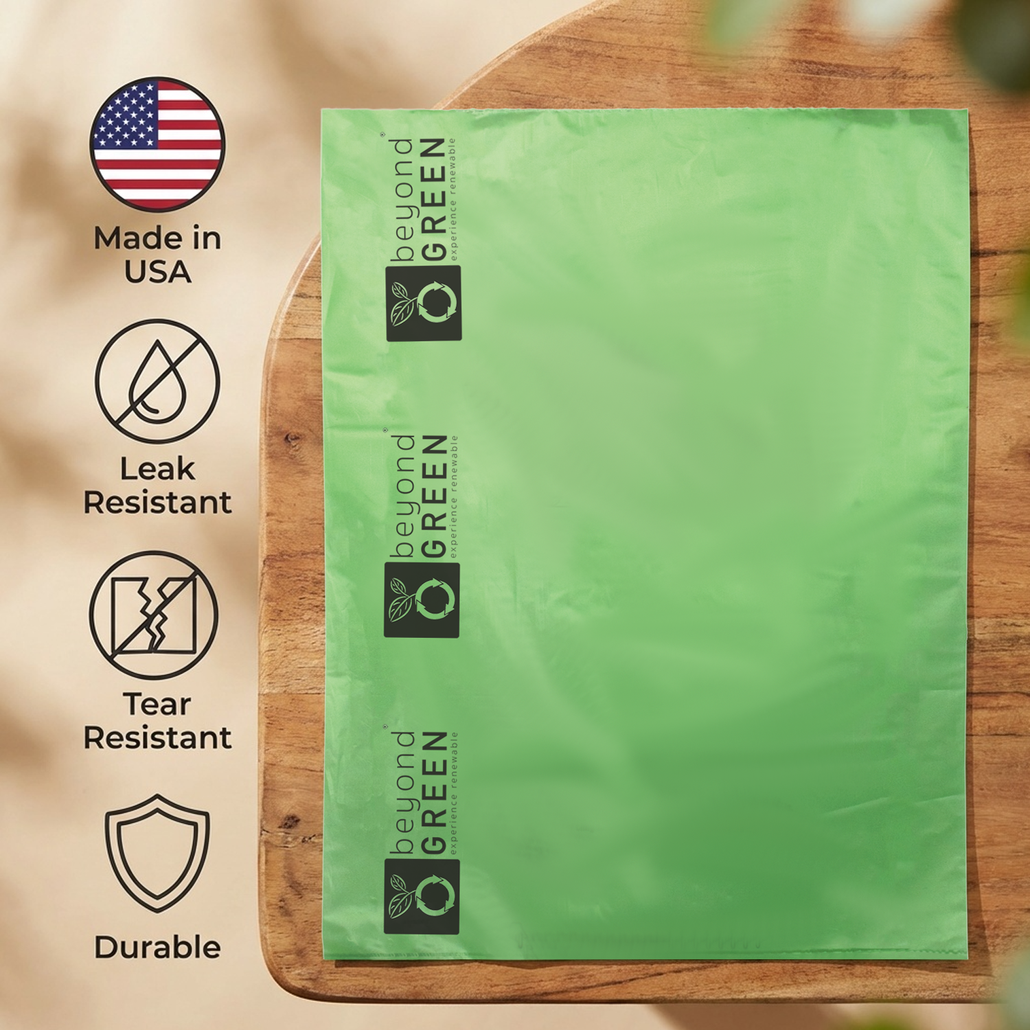 Dog Waste Bags – Green Folded Rolls (Multi-Pack Sizes)