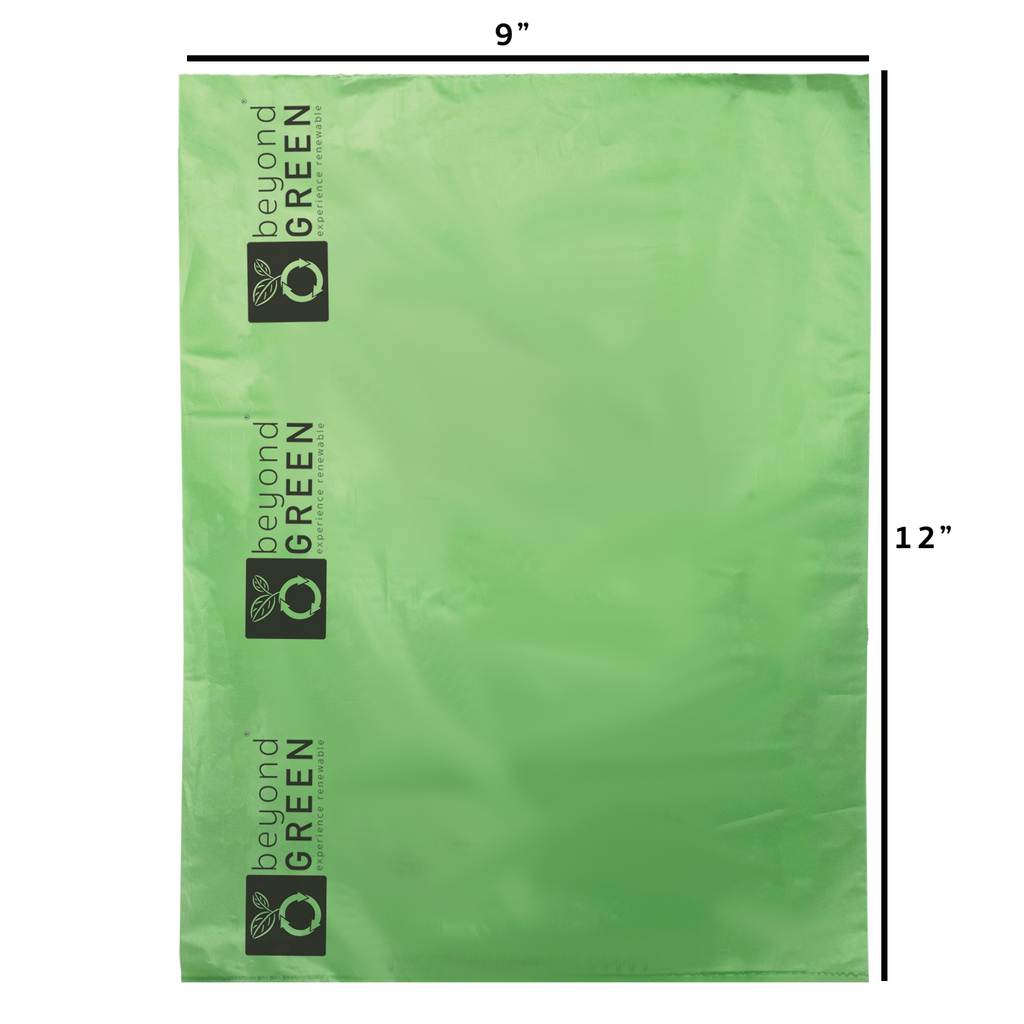 beyondGREEN Dog Waste Bags – Folded Rolls – Made in USA, Leak-Resistant, Extra-Strong