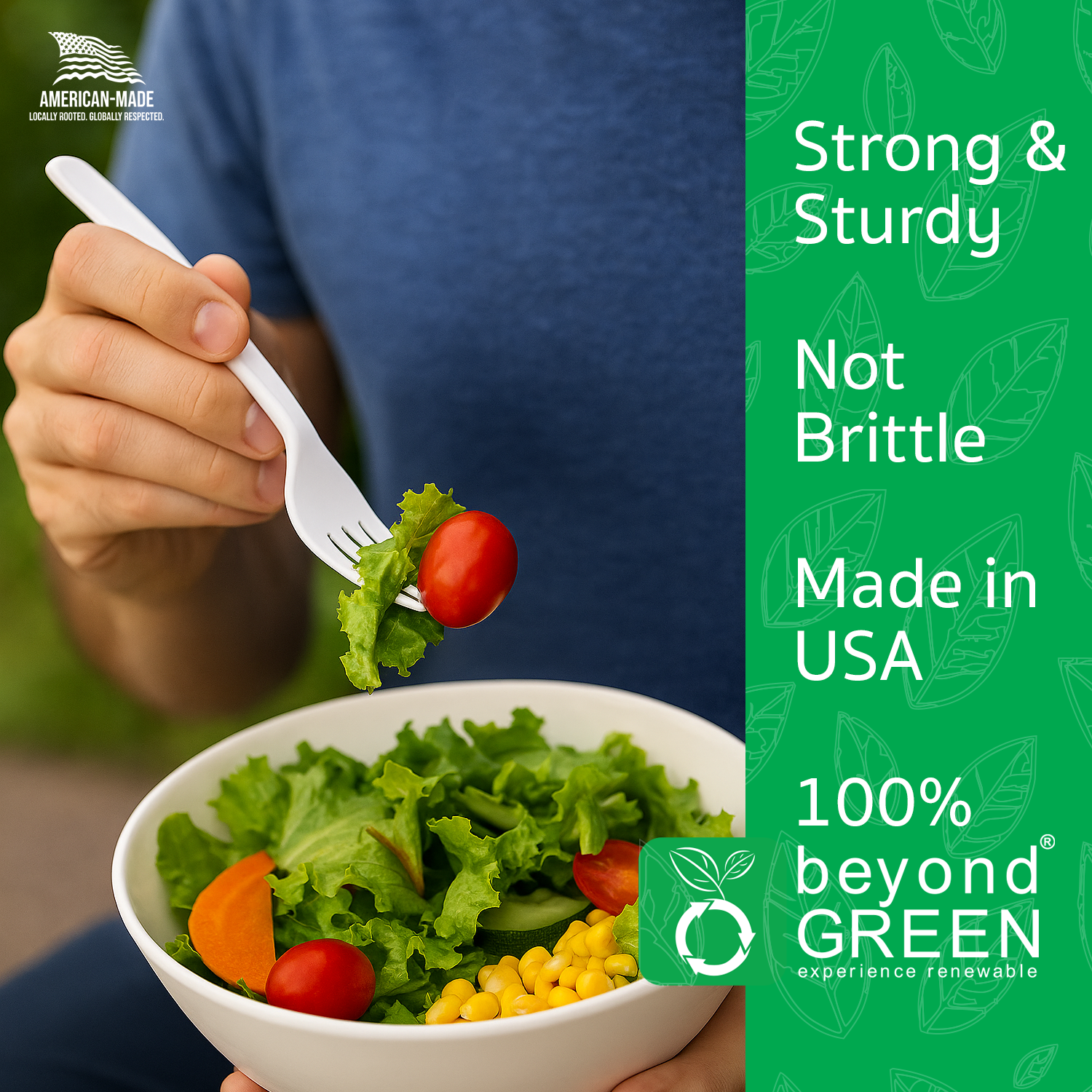 beyondGREEN's BPI Certified Spoons – 1,000 Unwrapped Bulk Case | Made in USA