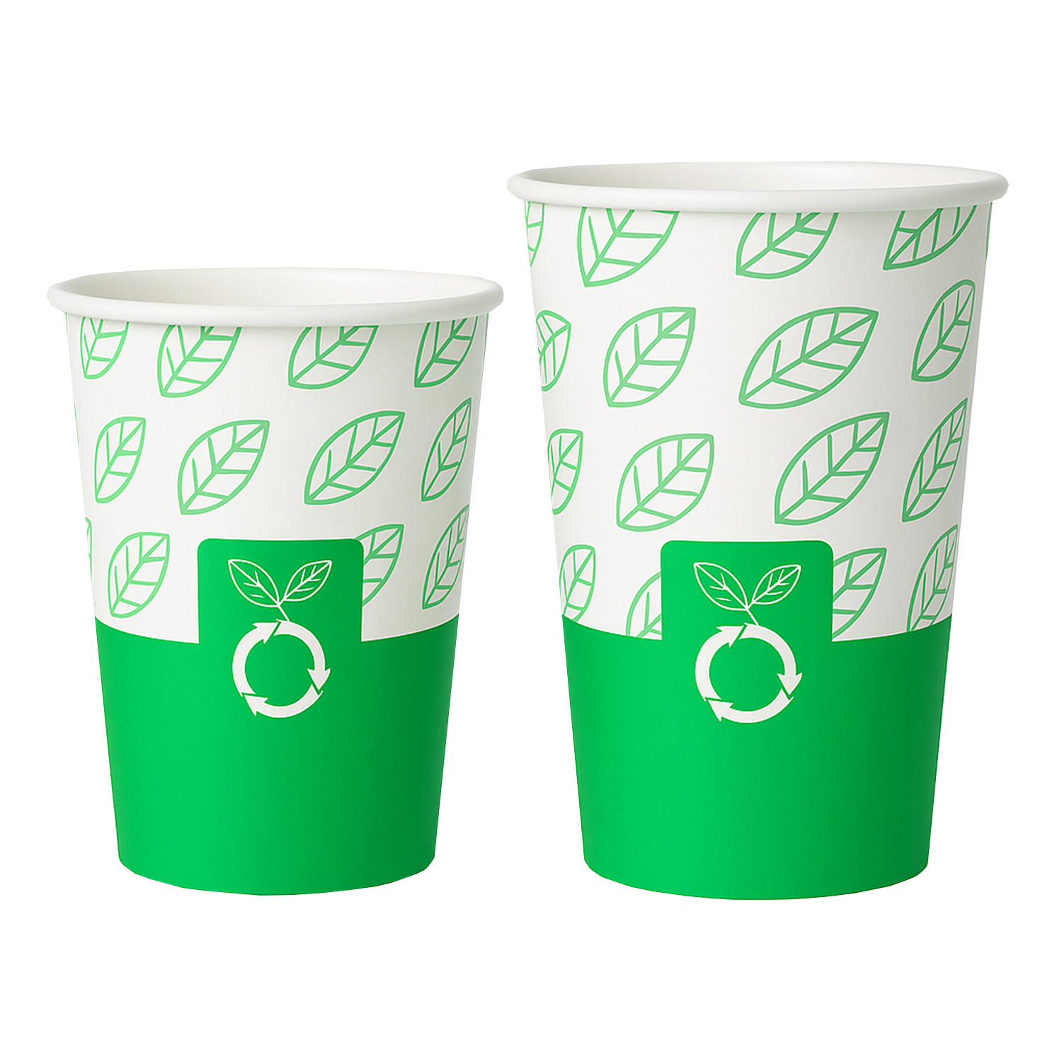 beyondGREEN Aqueous Paper Cups – 12 oz / 16 oz | Hot & Cold Use | Made in USA | 25 CT