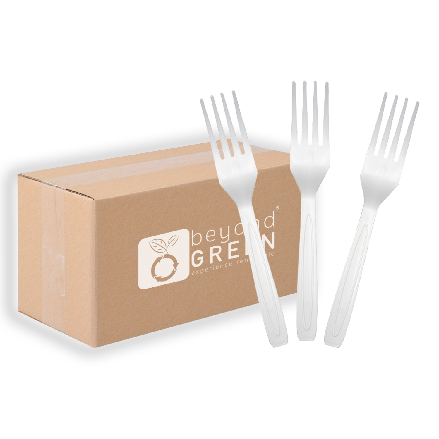 beyondGREEN's BPI Certified Forks – 1,000 Unwrapped Bulk Case | Made in USA