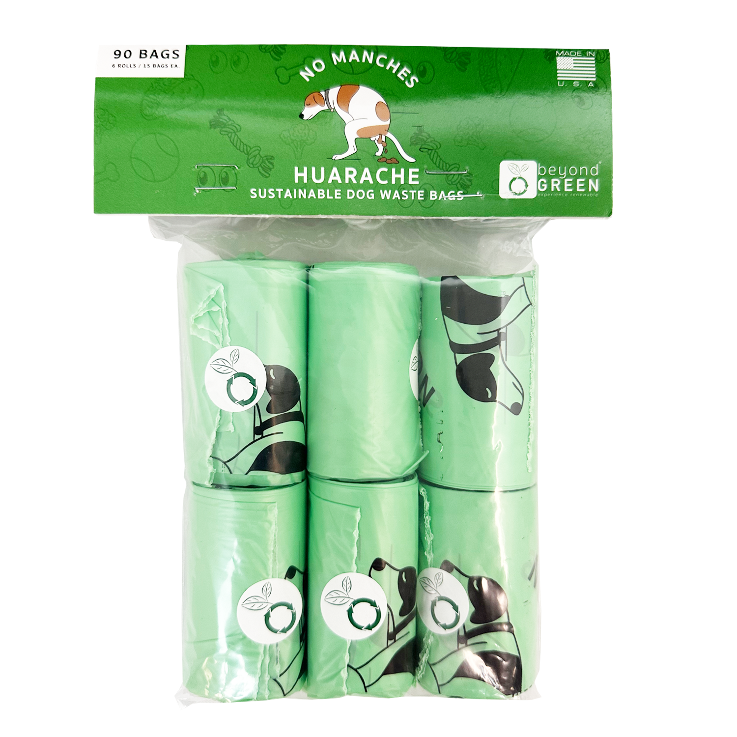 Huarache Dog Waste Bags 9" x 12" – 15 Count Rolls