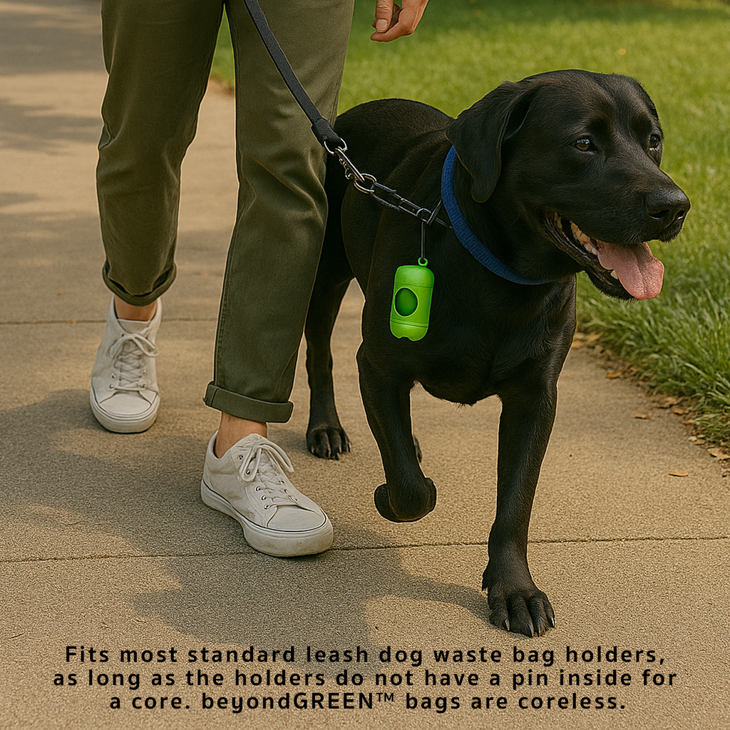 beyondGREEN Dog Waste Bags – Folded Rolls – Made in USA, Leak-Resistant, Extra-Strong