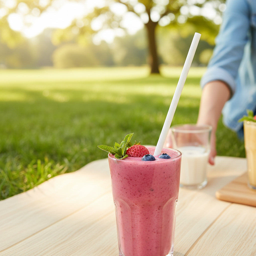 Wrapped 7.75'' x 0.24'' Compostable White Jumbo Drinking Straws - 200 Count (Case of 12)