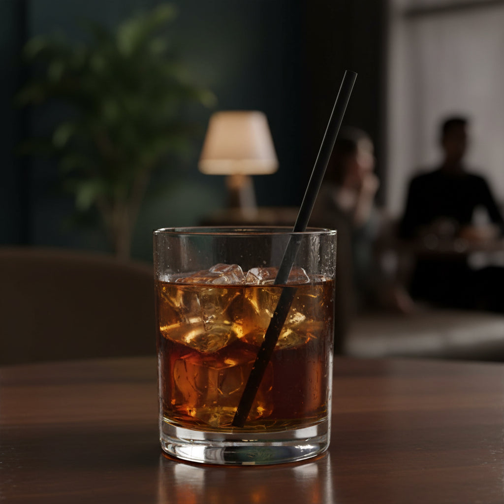 Cocktail Drinking Straws Bulk Pack – Black Unwrapped Cocktail Straws - 2,500 Count