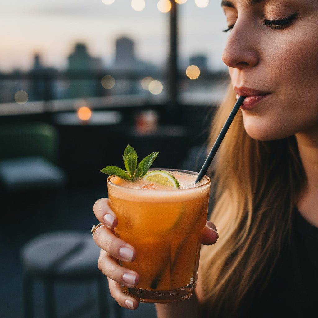 Cocktail Drinking Straws Bulk Pack – Black Unwrapped Cocktail Straws - 2,500 Count