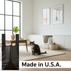 Black Cat Litter Bags – 8" x 16" with 5" Gusset & Handles – Made in USA