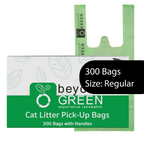beyondGREEN Cat Litter Bags with Handles – Made in USA, Leak-Resistant & Easy-Tie