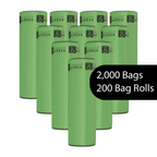 Dog Waste Bags – 200-Count Core Roll 8" x 13" – Made in USA