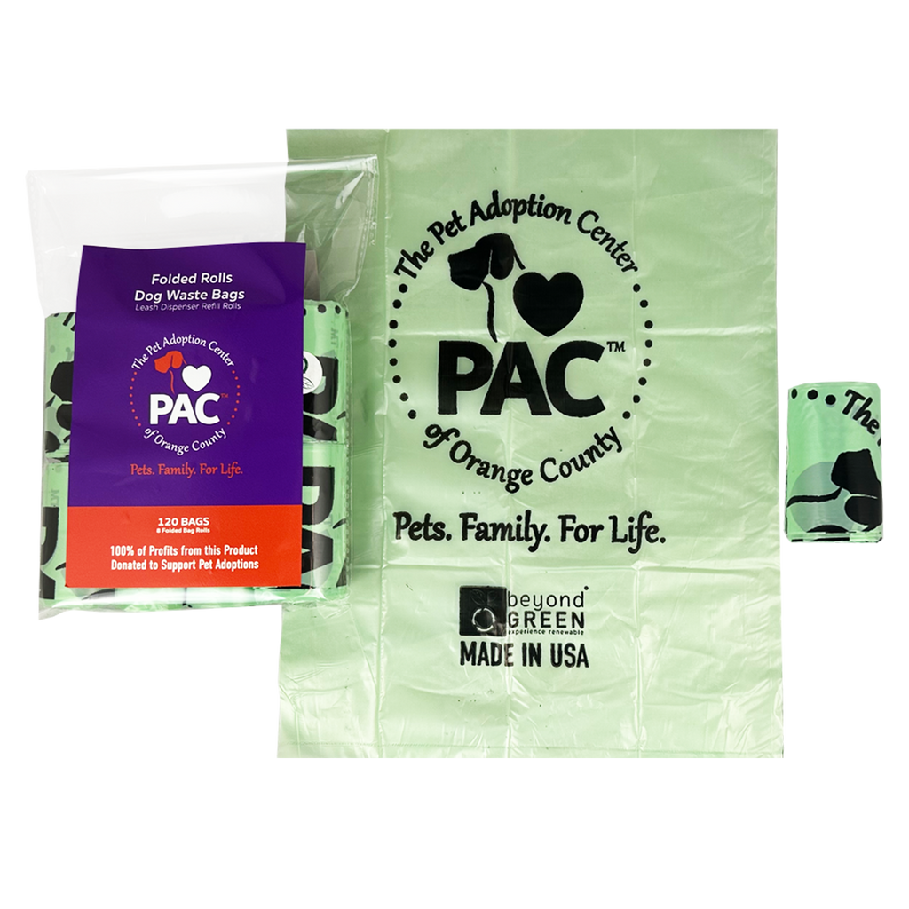 beyondGREEN x PAC-OC — 120 Count Dog Waste Bags (Folded Rolls)