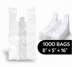 beyondGREEN Clear Multipurpose Take Out Bag — Durable, Easy-Carry, Made in USA - 1000 Count