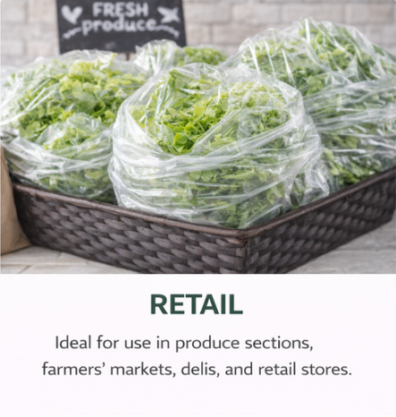 beyondGREEN Clear Multipurpose Take Out Bag — Durable, Easy-Carry, Made in USA - 1000 Count