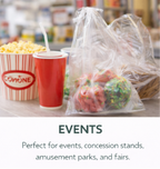 beyondGREEN Clear Multipurpose Take Out Bag — Durable, Easy-Carry, Made in USA - 1000 Count