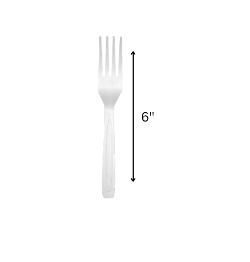 beyondGREEN Forks (White) – 30 Count Made in USA, Durable Heavy-Duty Set