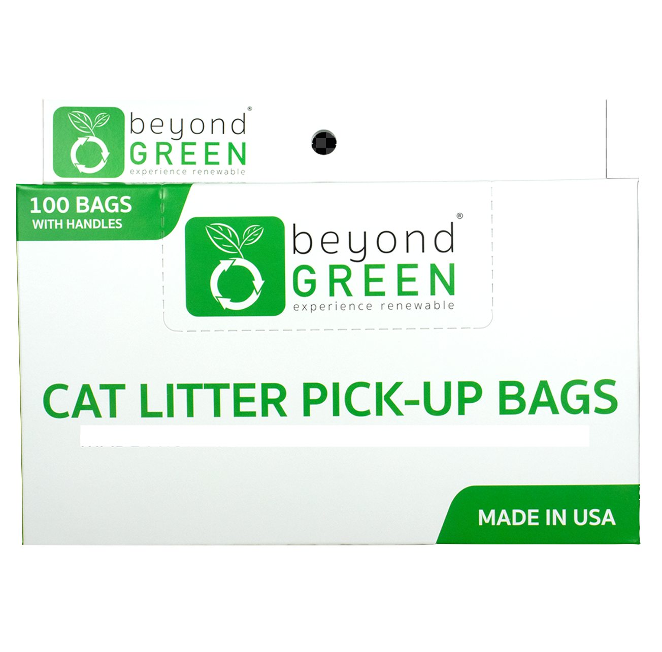 Plant-Based Cat Litter Pick-Up Bags with Handles - 100 bags