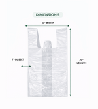 beyondGREEN Clear Multipurpose Take Out Bag — Durable, Easy-Carry, Made in USA - 1000 Count