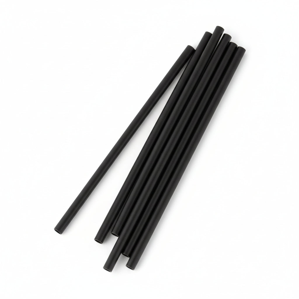 Cocktail Drinking Straws Bulk Pack – Black Unwrapped Cocktail Straws - 2,500 Count