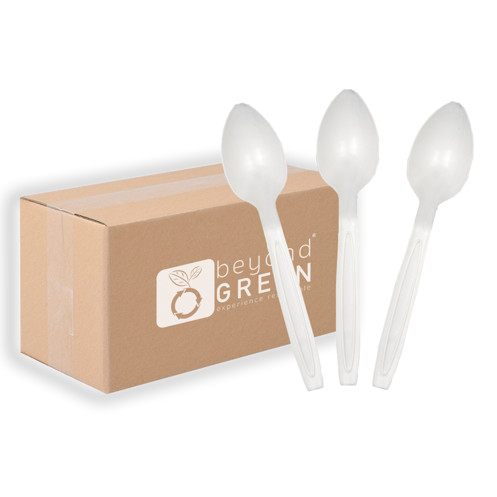 beyondGREEN's BPI Certified Spoons – 1,000 Unwrapped Bulk Case | Made in USA