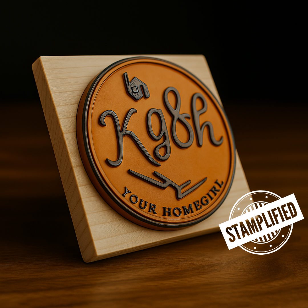 beyondGREEN custom 8 inch logo stamp