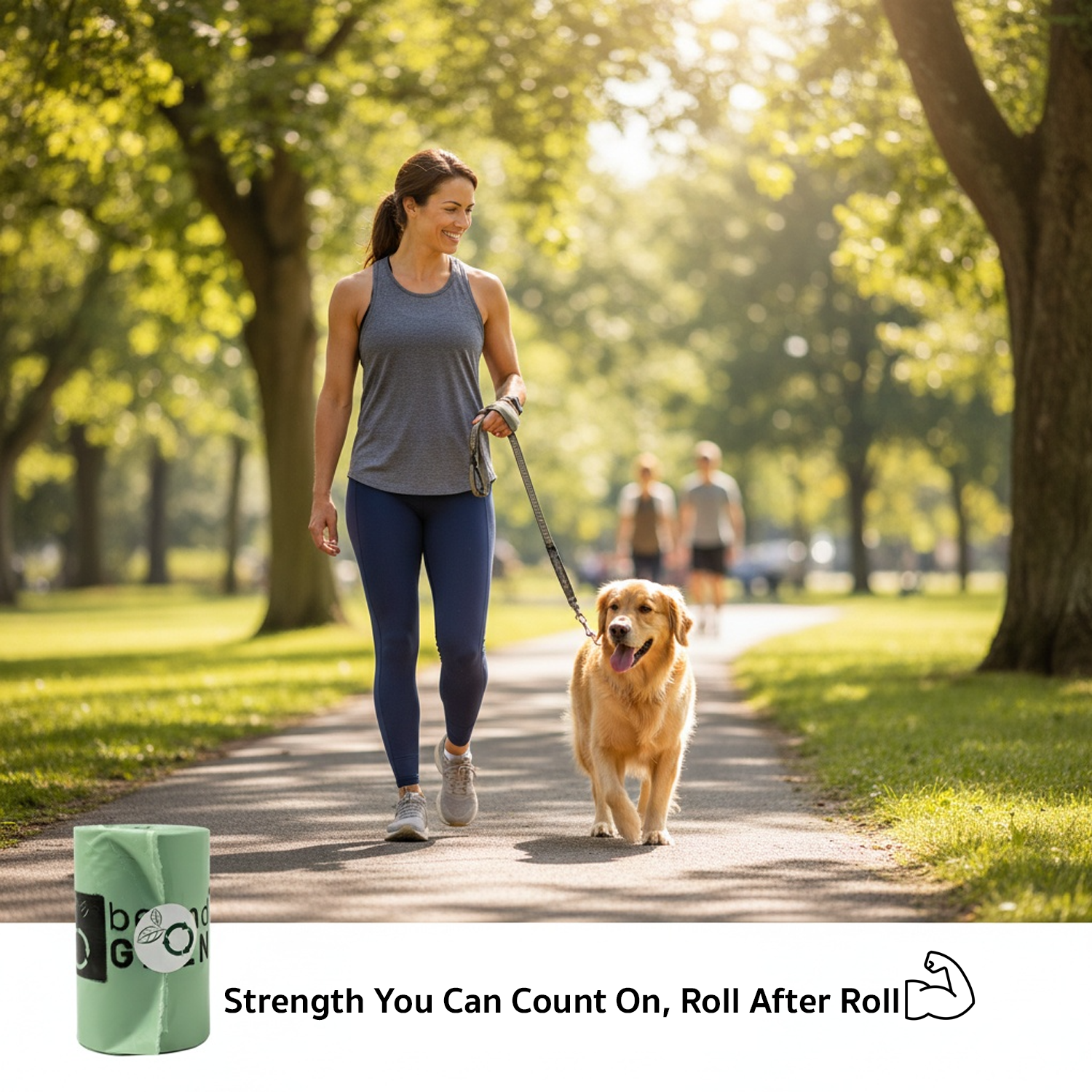 Green Dog Poop Bags – Folded Rolls 9" x 12" - Made in USA