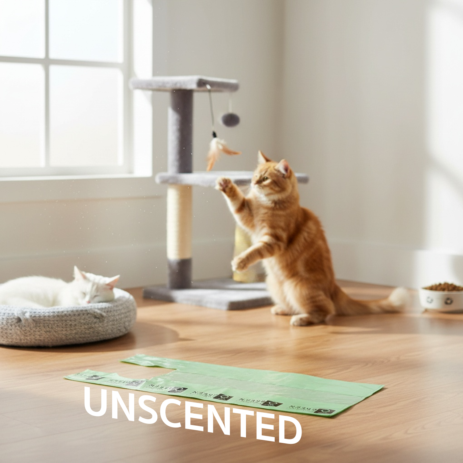 Large Green Cat Litter Bags – 10" x 20" with 7" Gusset & Handles – Made in USA