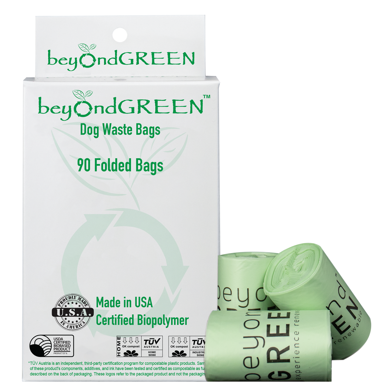 Plant-Based Dog Poop Bags for Leash Dispenser - 90 Bags