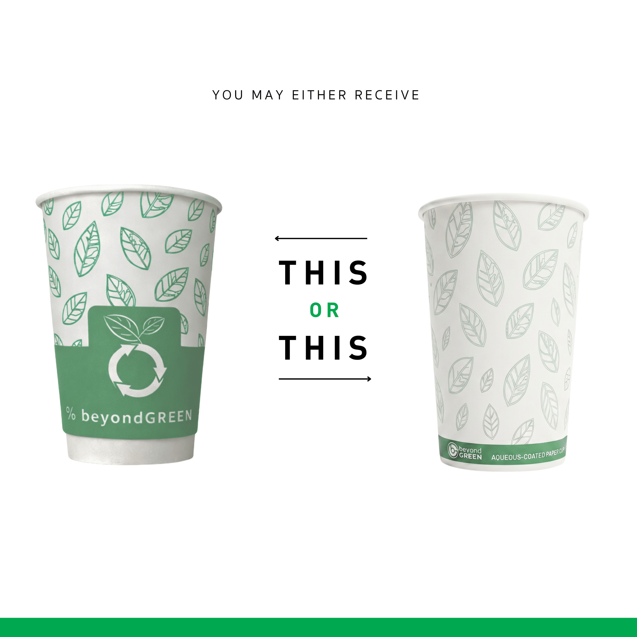 Aqueous Paper Cups – 12 oz / 16 oz | Hot & Cold Use | beyondGREEN 16oz - 100 Count - Cups - beyondGREEN biotech™