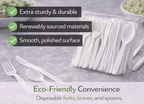 beyondGREEN Assorted Cutlery Pack – 30 Count (White) – Made in USA, Durable Heavy - Duty Set - beyondGREEN biotech™