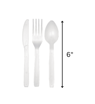 beyondGREEN Assorted Cutlery Pack – 30 Count (White) – Made in USA, Durable Heavy - Duty Set - beyondGREEN biotech™