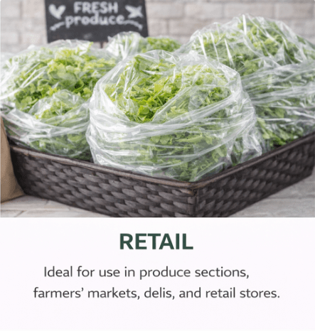 beyondGREEN Clear Multipurpose Take Out Bag — Durable, Easy - Carry, Made in USA - 1000 Count 8"x5"x16" - 1000 Count - beyondGREEN biotech™
