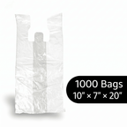 beyondGREEN Clear Multipurpose Take Out Bag — Durable, Easy - Carry, Made in USA - 1000 Count 8"x5"x16" - 1000 Count - beyondGREEN biotech™